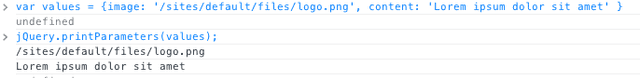jquery printParameters