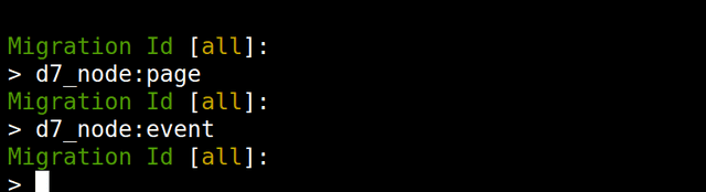 Migration ids in Drupal Console