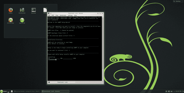 installing xampp
