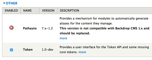 backdrop module valid invalid