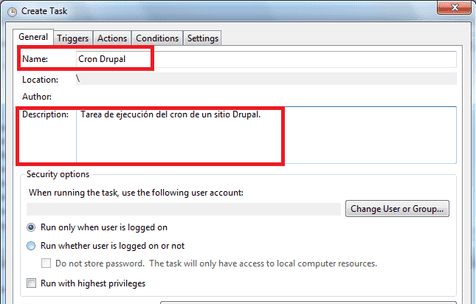 Creación de un Cron Job en Windows 7